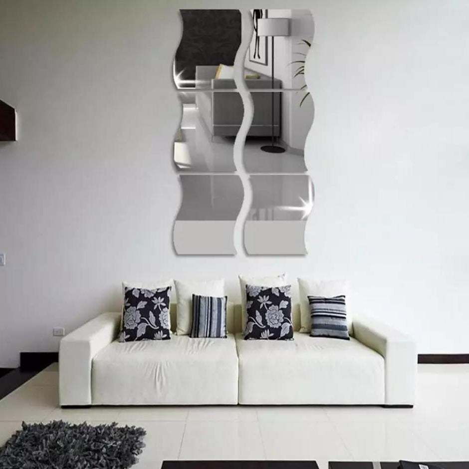 Acrylic Hexagon wall decor Mirror(Silver) - Wall Decor