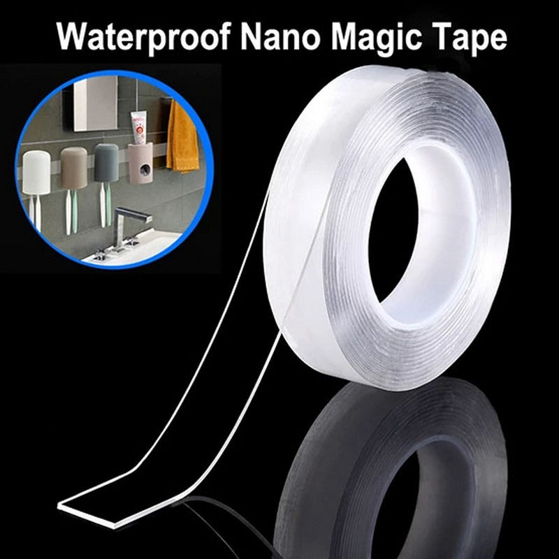 Double-Sided Transparent Nano Tape – Reusable & Strong Adhesive