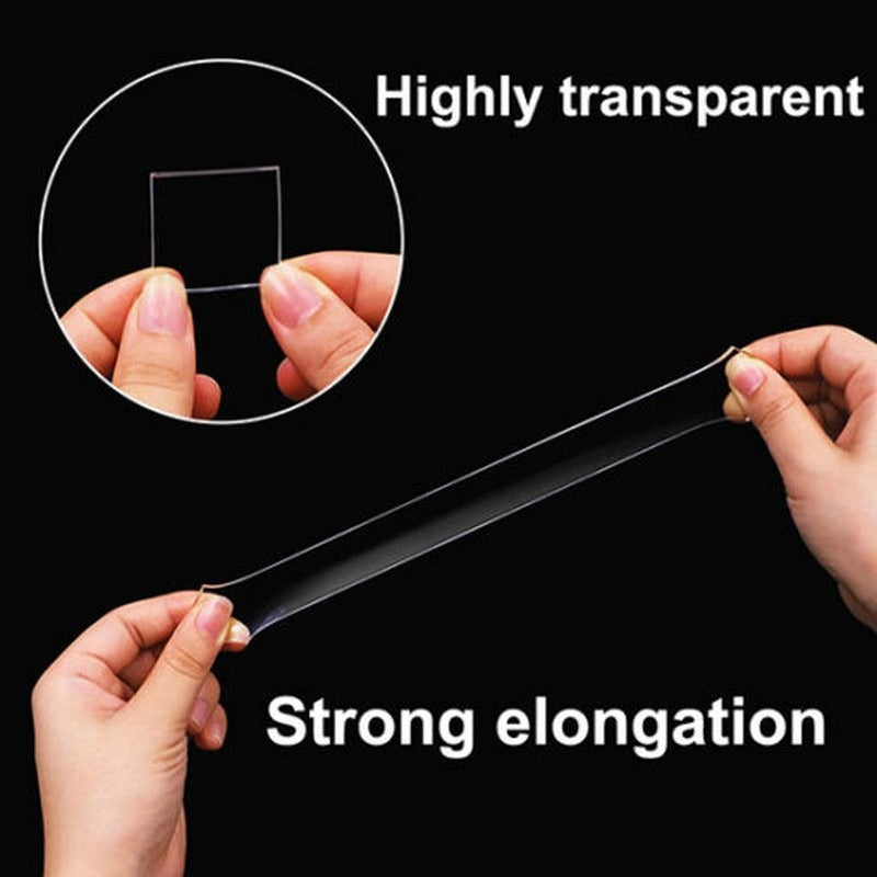 Double-Sided Transparent Nano Tape – Reusable & Strong Adhesive